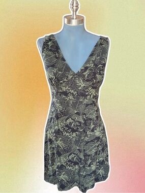 Disturbia Floral V-Neck Sleeveless Dress